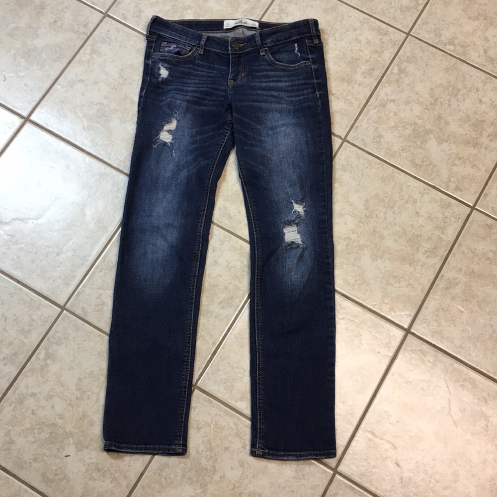 Dark Wash Ripped Skinny Jeans